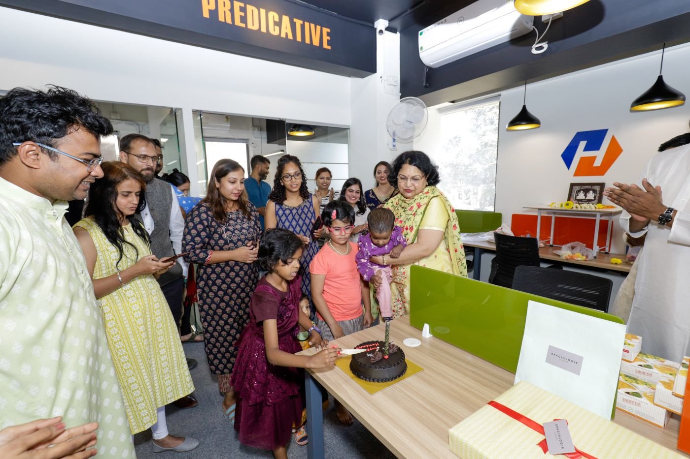Team celebration at Workin Space coworking, MITCON Balewadi