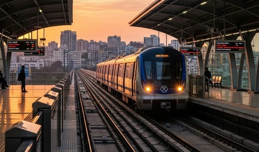 Pune Metro station near Workin Space coworking at MITCON Balewadi
